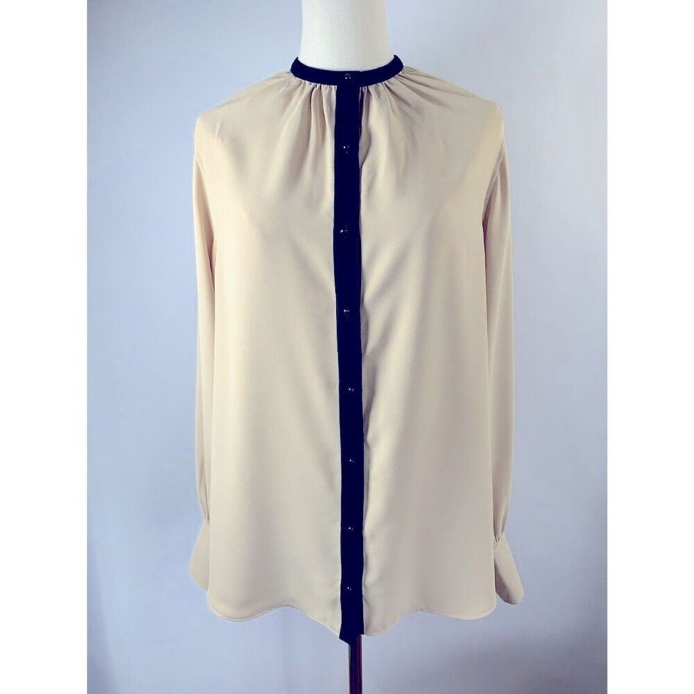 Equipment Women’s Causette Top Blouse In Ble Neutral Beige Size S/P - Picture 6 of 16
